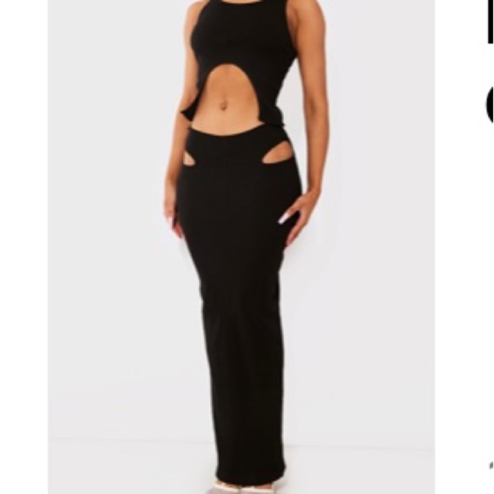 2 piece black skirt set worn once